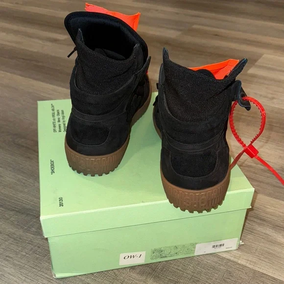 Off-White Black High-Tops with Orange Tags - Picture 4 of 6